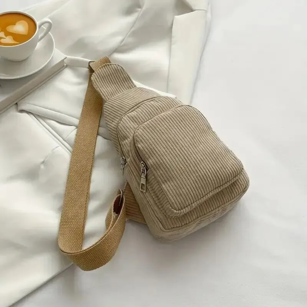 Sling Backpack Shoulder - Borsa a tracolla vintage in velluto