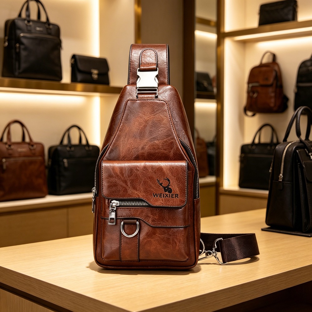 Sling Backpack Shoulder - Borsa a Tracolla per Uomo, Borsa