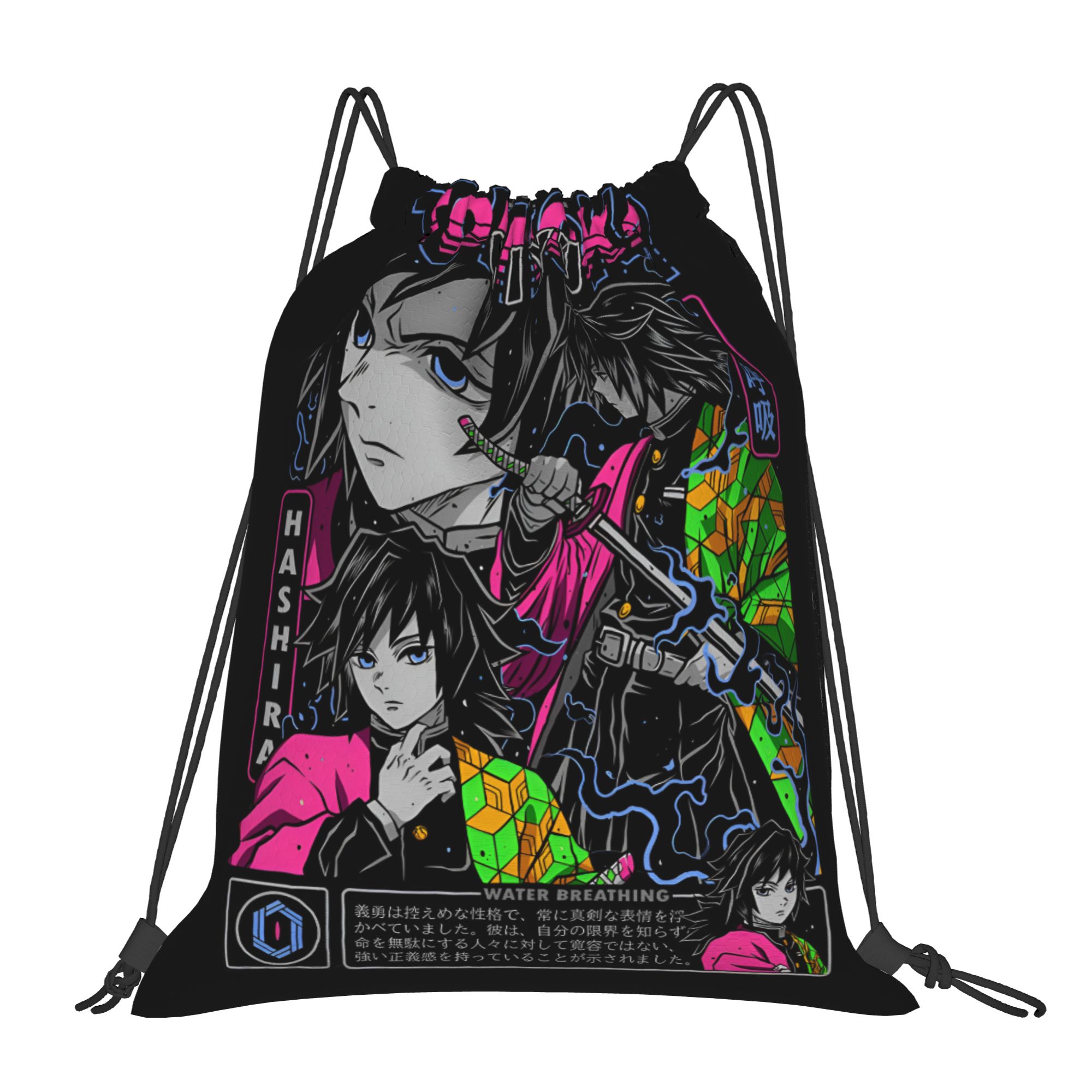 Drawstring Gym Bag - Borsa con coulisse personalizzata Demon Slayer