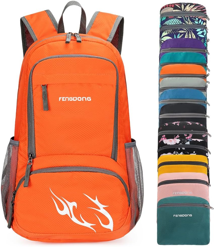Foldable Backpack Small - FENGDONG Zaino da viaggio piccolo da