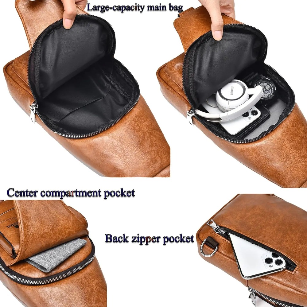 Borsa a Tracolla per Uomo, Bor - Sling Backpack Shoulder recensione e prezzo